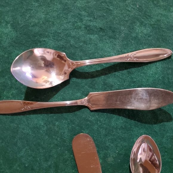 1915 - 46 Piece Antique Associated Silver Plated Yourex Panama Flatware Set - Picture 4 of 8